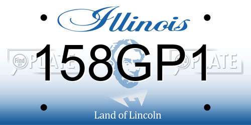 158GP1 Illinois License Plate
