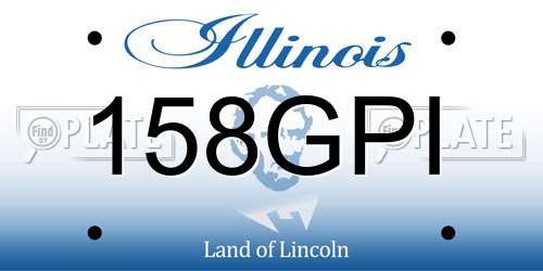 158GPI Illinois License Plate