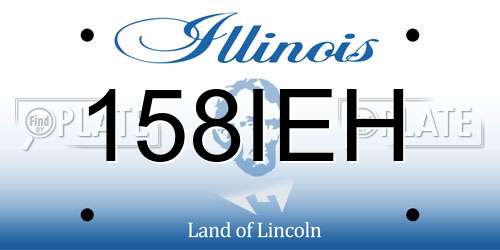 158IEH Illinois License Plate