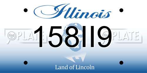 158II9 Illinois License Plate