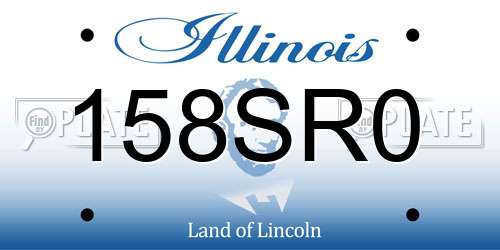158SR0 Illinois License Plate