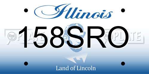 158SRO Illinois License Plate