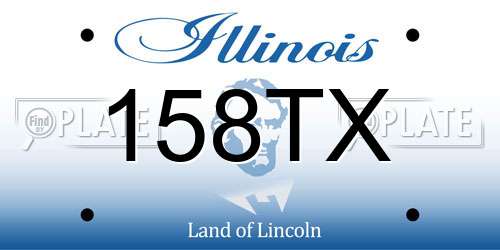 158TX Illinois License Plate
