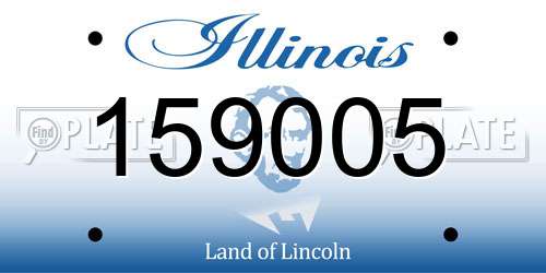 159005 Illinois License Plate