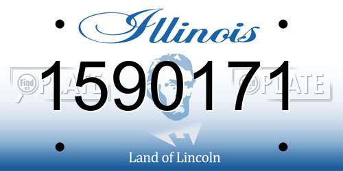 1590171 Illinois License Plate