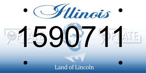 1590711 Illinois License Plate