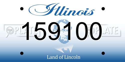 159100 Illinois License Plate