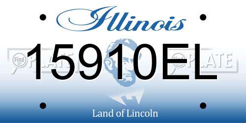 15910EL Illinois License Plate