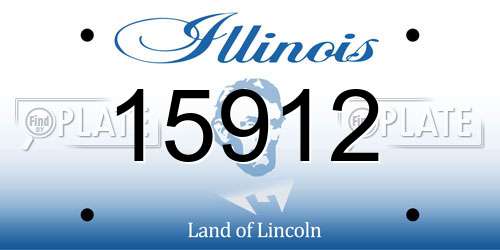 15912 Illinois License Plate