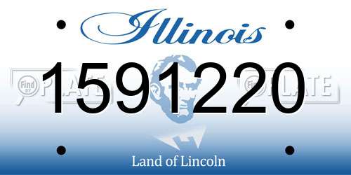 1591220 Illinois License Plate