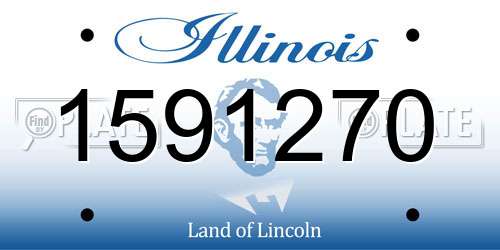 1591270 Illinois License Plate
