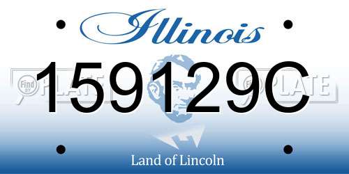 159129C Illinois License Plate