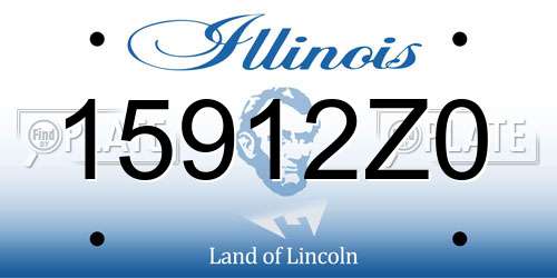 15912Z0 Illinois License Plate