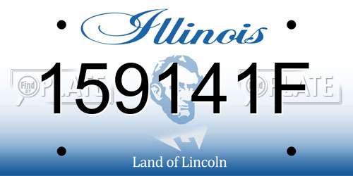 159141F Illinois License Plate