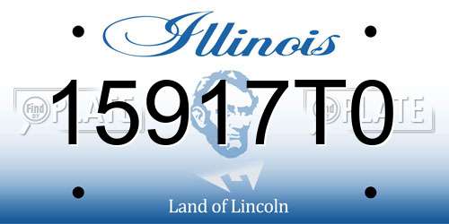 15917T0 Illinois License Plate