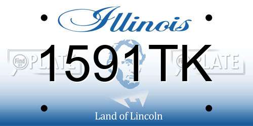 1591TK Illinois License Plate