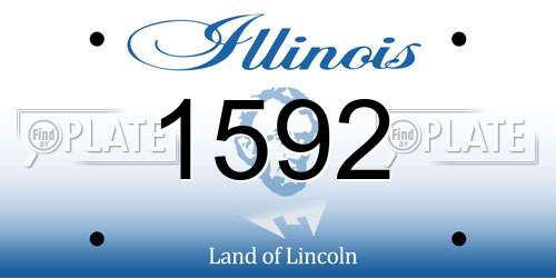 1592 Illinois License Plate