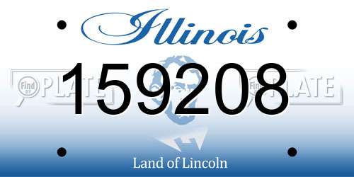 159208 Illinois License Plate