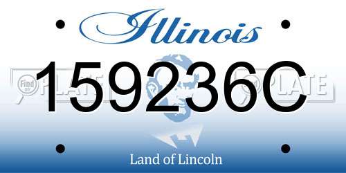 159236C Illinois License Plate