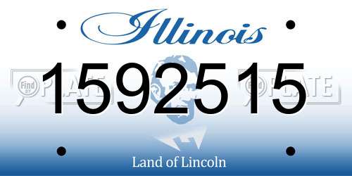 1592515 Illinois License Plate