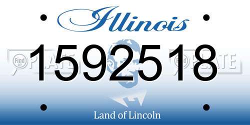 1592518 Illinois License Plate