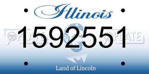 1592551 Illinois License Plate