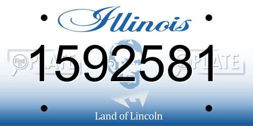 1592581 Illinois License Plate