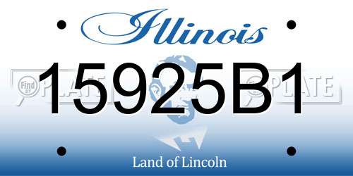 15925B1 Illinois License Plate