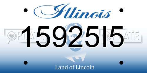 15925I5 Illinois License Plate