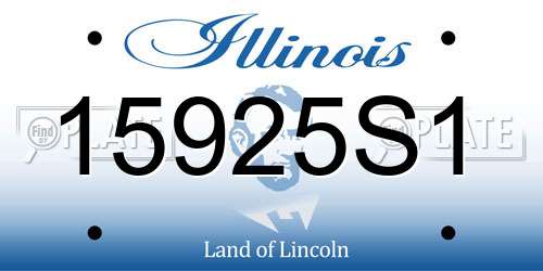 15925S1 Illinois License Plate