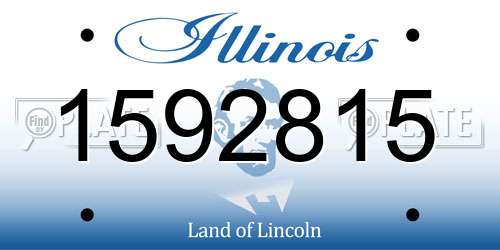 1592815 Illinois License Plate