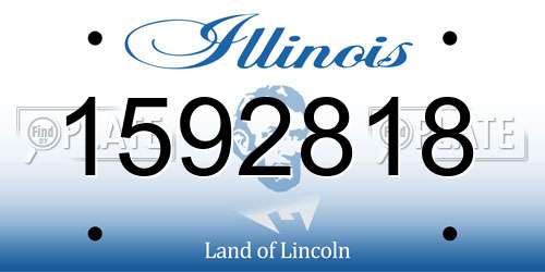 1592818 Illinois License Plate