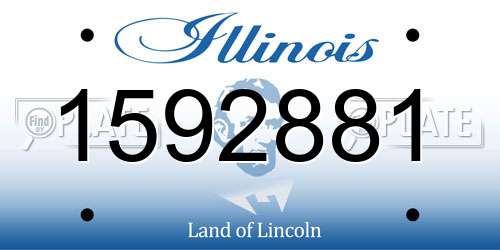 1592881 Illinois License Plate
