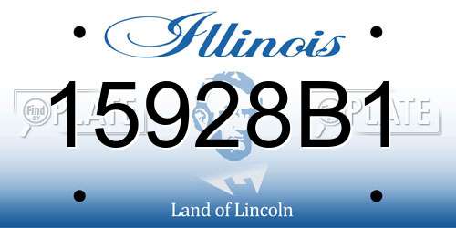 15928B1 Illinois License Plate