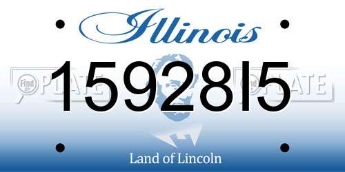15928I5 Illinois License Plate