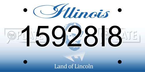 15928I8 Illinois License Plate