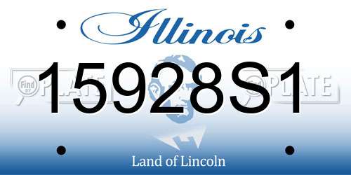 15928S1 Illinois License Plate