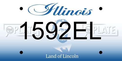 1592EL Illinois License Plate
