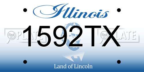 1592TX Illinois License Plate