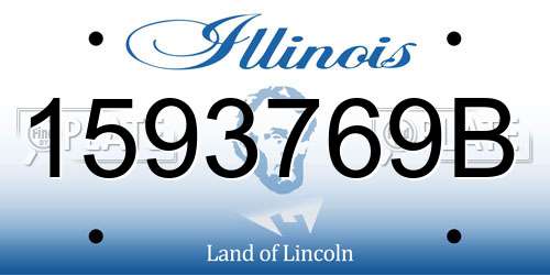 1593769B Illinois License Plate