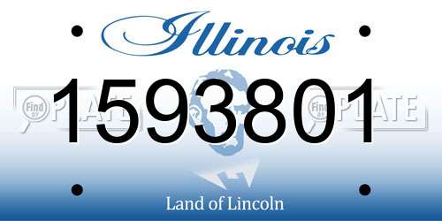 1593801 Illinois License Plate