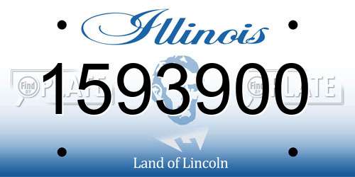 1593900 Illinois License Plate
