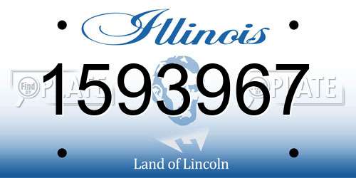 1593967 Illinois License Plate