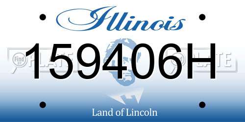 159406H Illinois License Plate