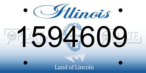 1594609 Illinois License Plate