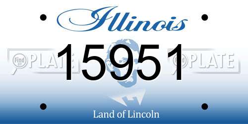 15951 Illinois License Plate
