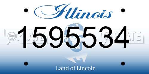 1595534 Illinois License Plate