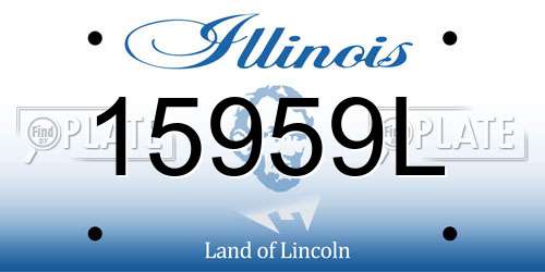 15959L Illinois License Plate