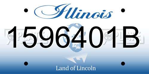 1596401B Illinois License Plate