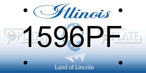 1596PF Illinois License Plate